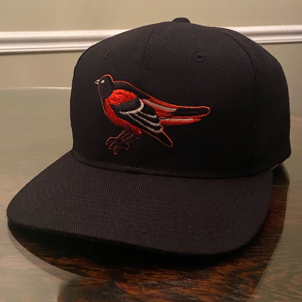 VTG 90s Baltimore Orioles Signatures Wool MLB Snapback Hat Cap OSFA (Green UV)